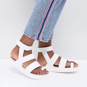 ASOS White, strapped, platform sandals